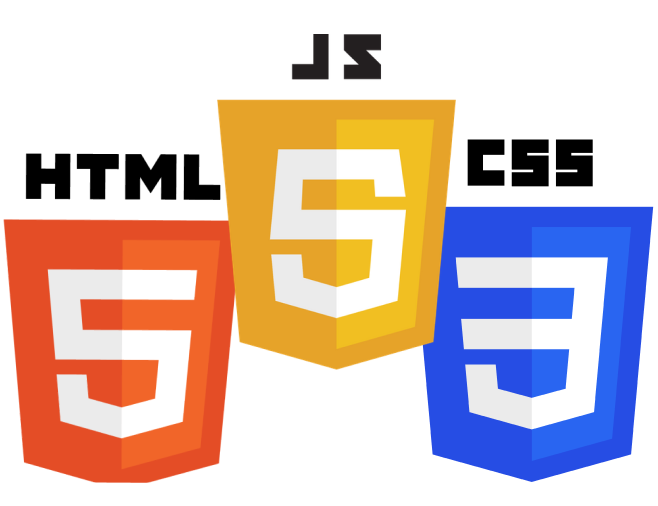 HTML, CSS, and Javascript logos